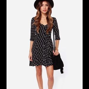 FLL polka dot floral print dress